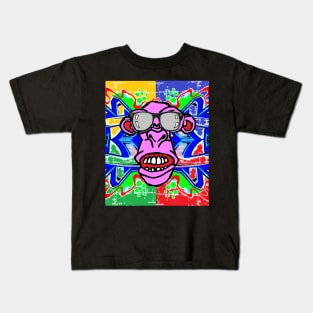 Punk,Gorilla,Graffiti,Rebel Kids T-Shirt